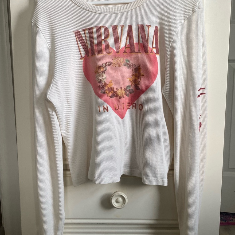 Daydreamer White and Pink Graphic Long Sleeve Tee - Picture 2 of 6